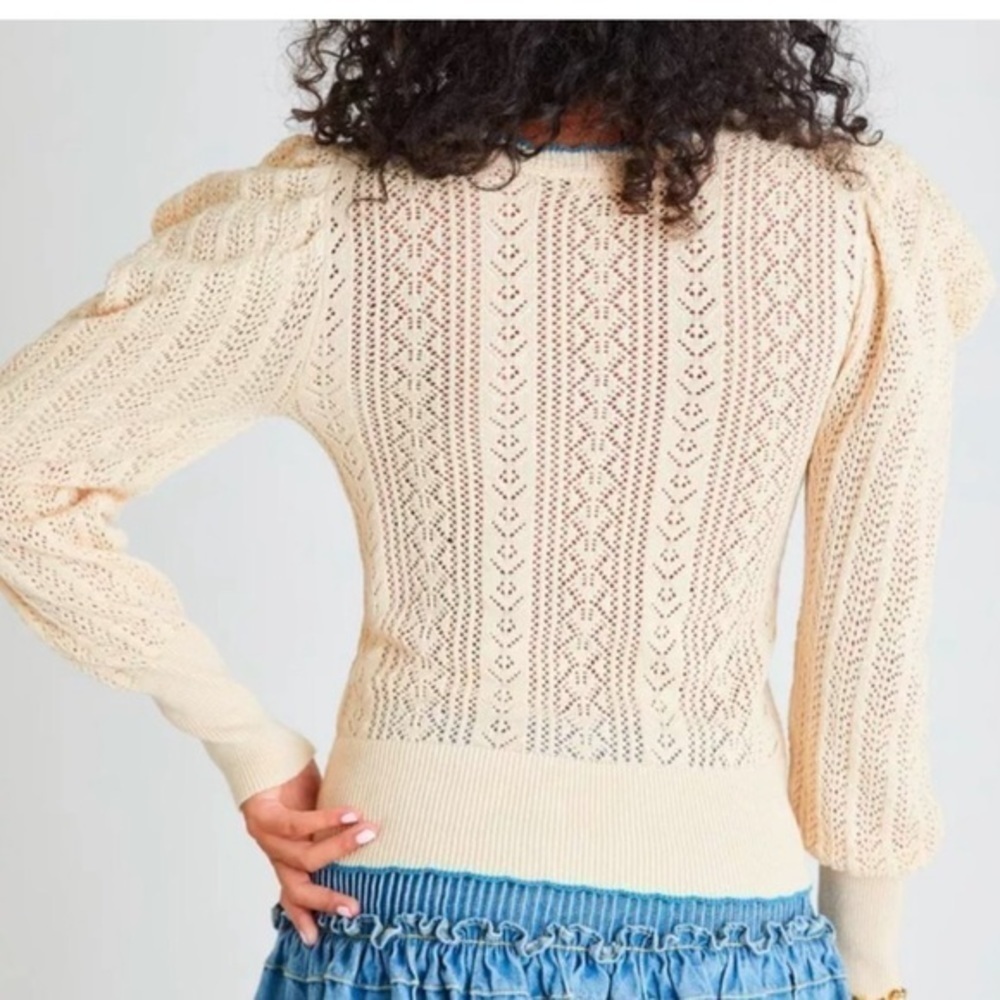 LoveshackFancy Rennley sweater NWT RARE - Picture 5 of 13